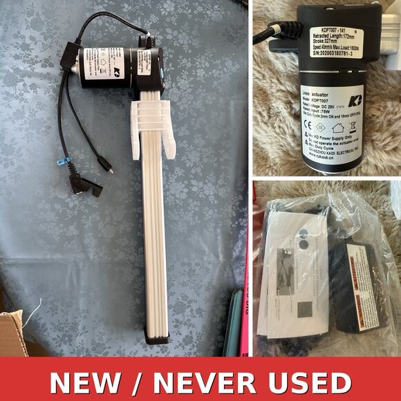 Kaidi KDPT007 Linear Actuator DC 29V 75W NEW w/ Control Box & Cords 327mm - Picture 1 of 6